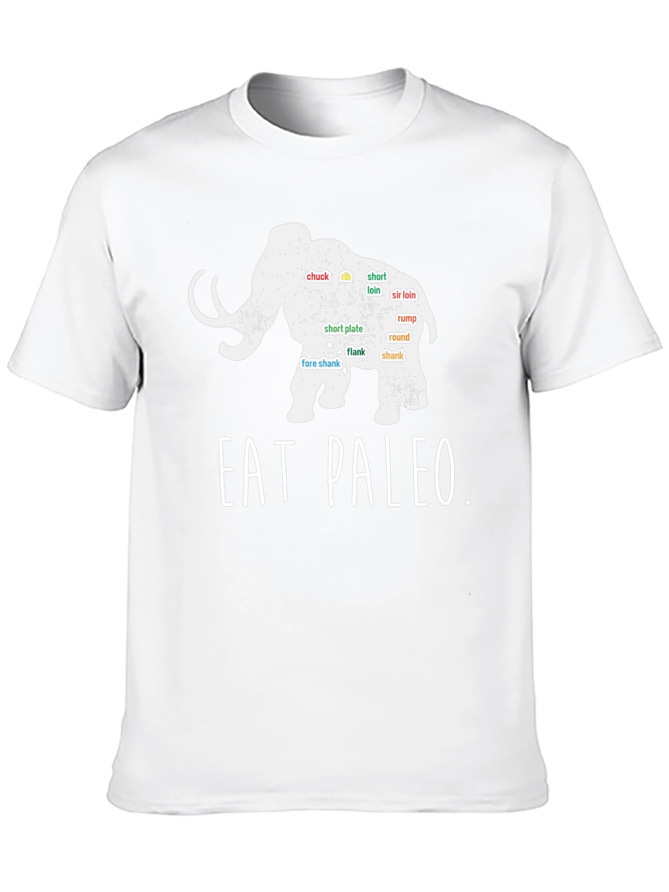 Eat Paleo Mammoth Meat Cuts T-Shirt