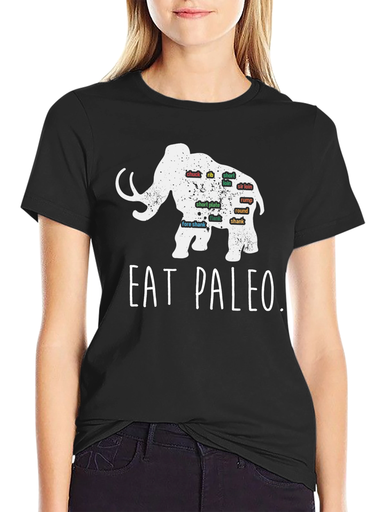 Eat Paleo Mammoth Meat Cuts T-Shirt