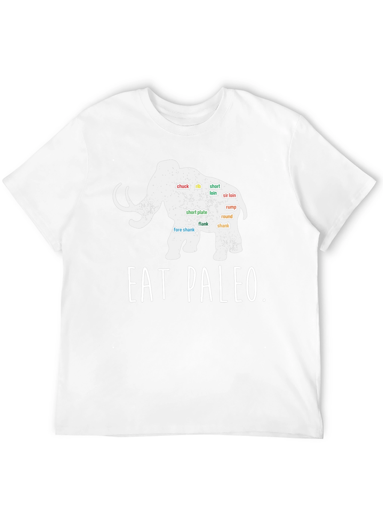 Eat Paleo Mammoth Meat Cuts T-Shirt