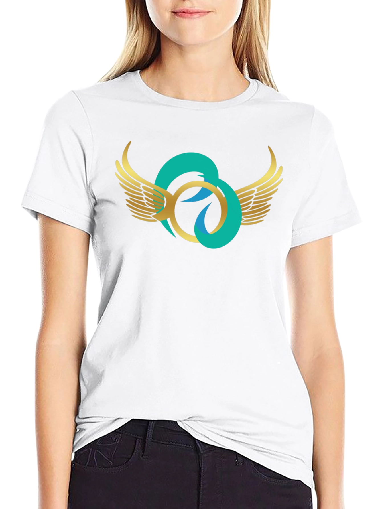 Winged Circle Graphic T-Shirt - Stylish Casual Wear