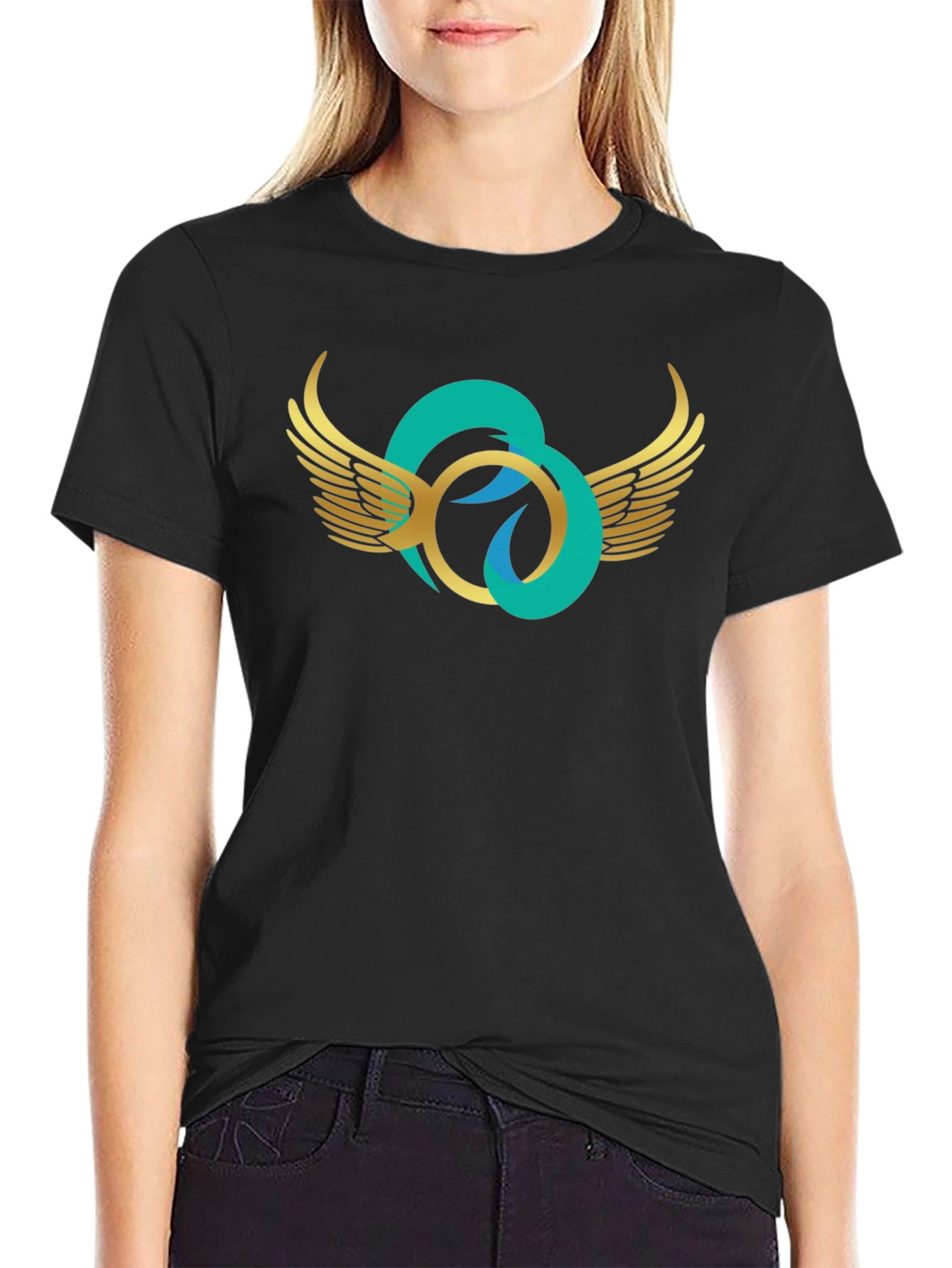 Winged Circle Graphic T-Shirt - Stylish Casual Wear