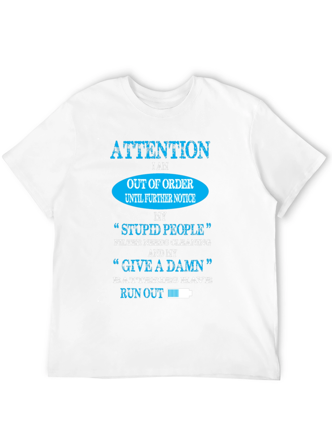 Attention Out of Order Funny Graphic T-Shirt