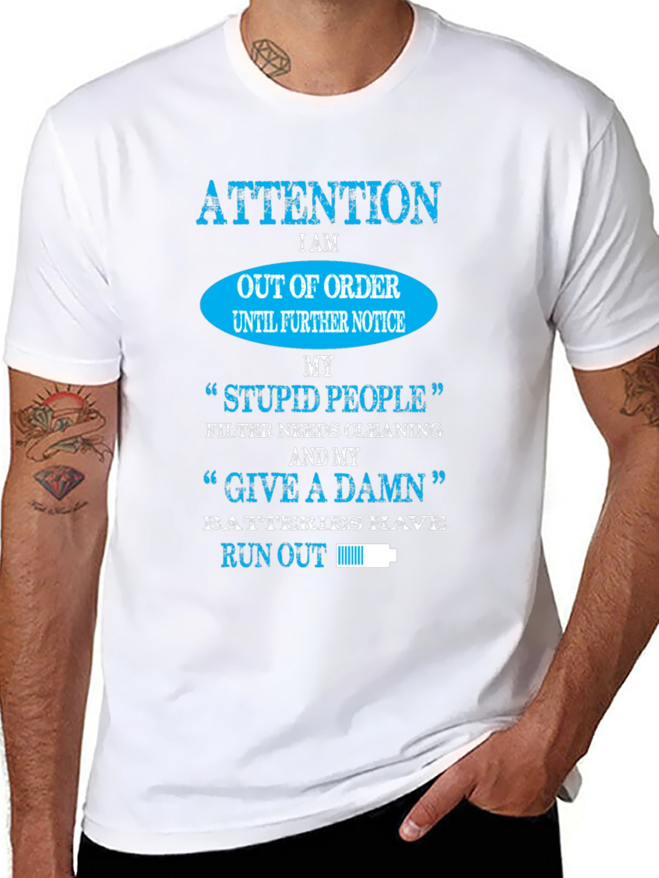 Attention Out of Order Funny Graphic T-Shirt