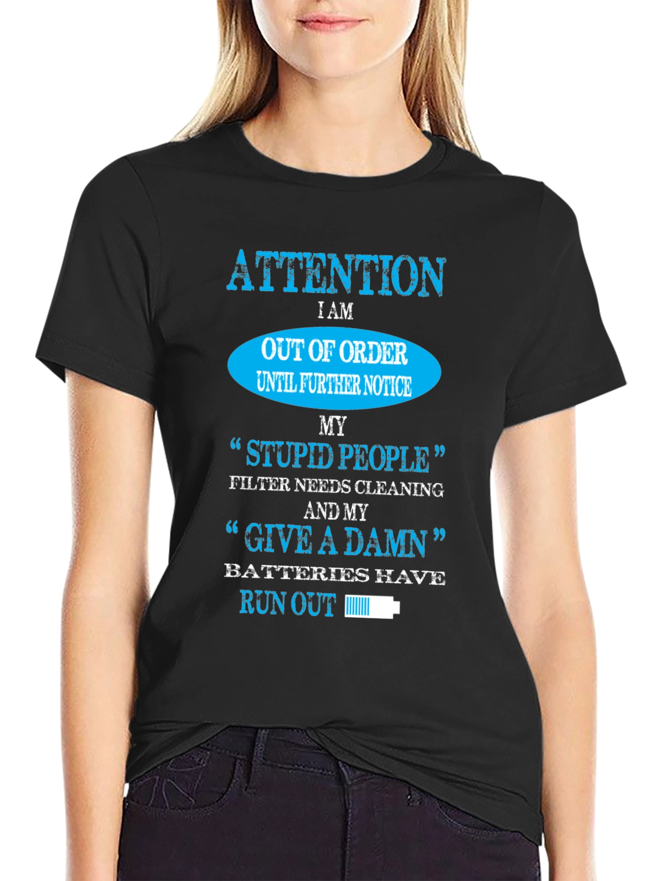 Attention Out of Order Funny Graphic T-Shirt