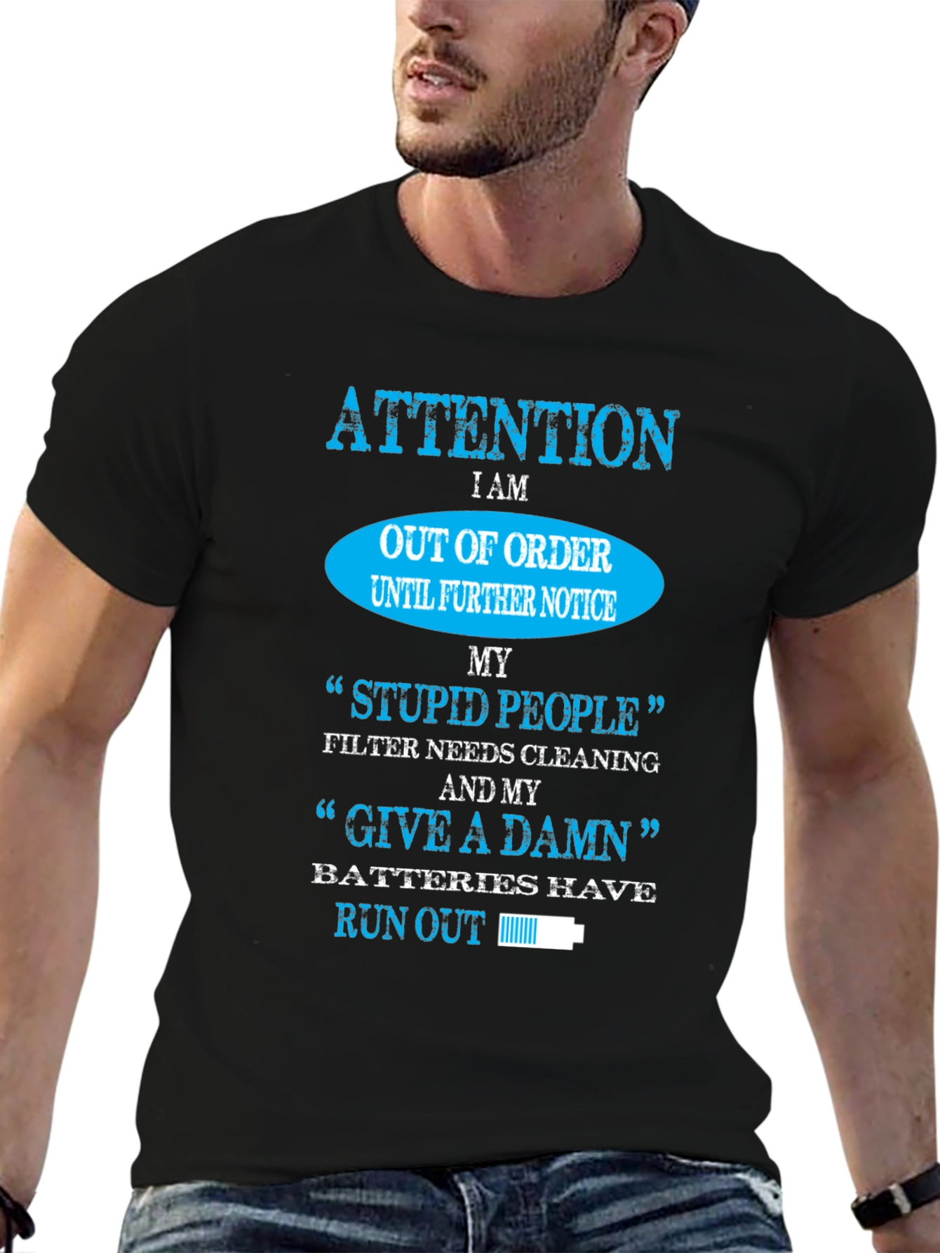 Attention Out of Order Funny Graphic T-Shirt