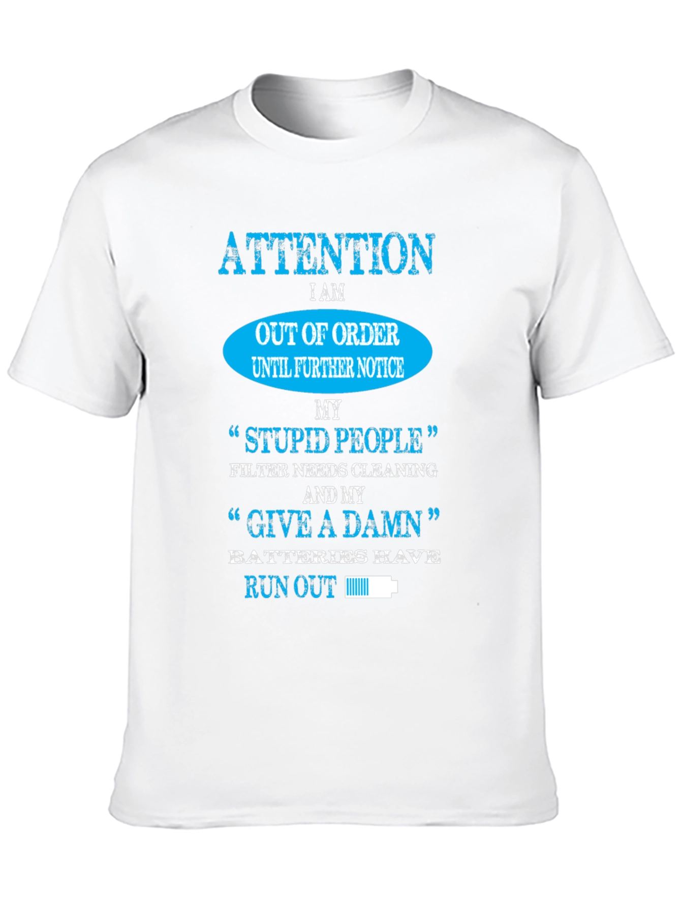 Attention Out of Order Funny Graphic T-Shirt