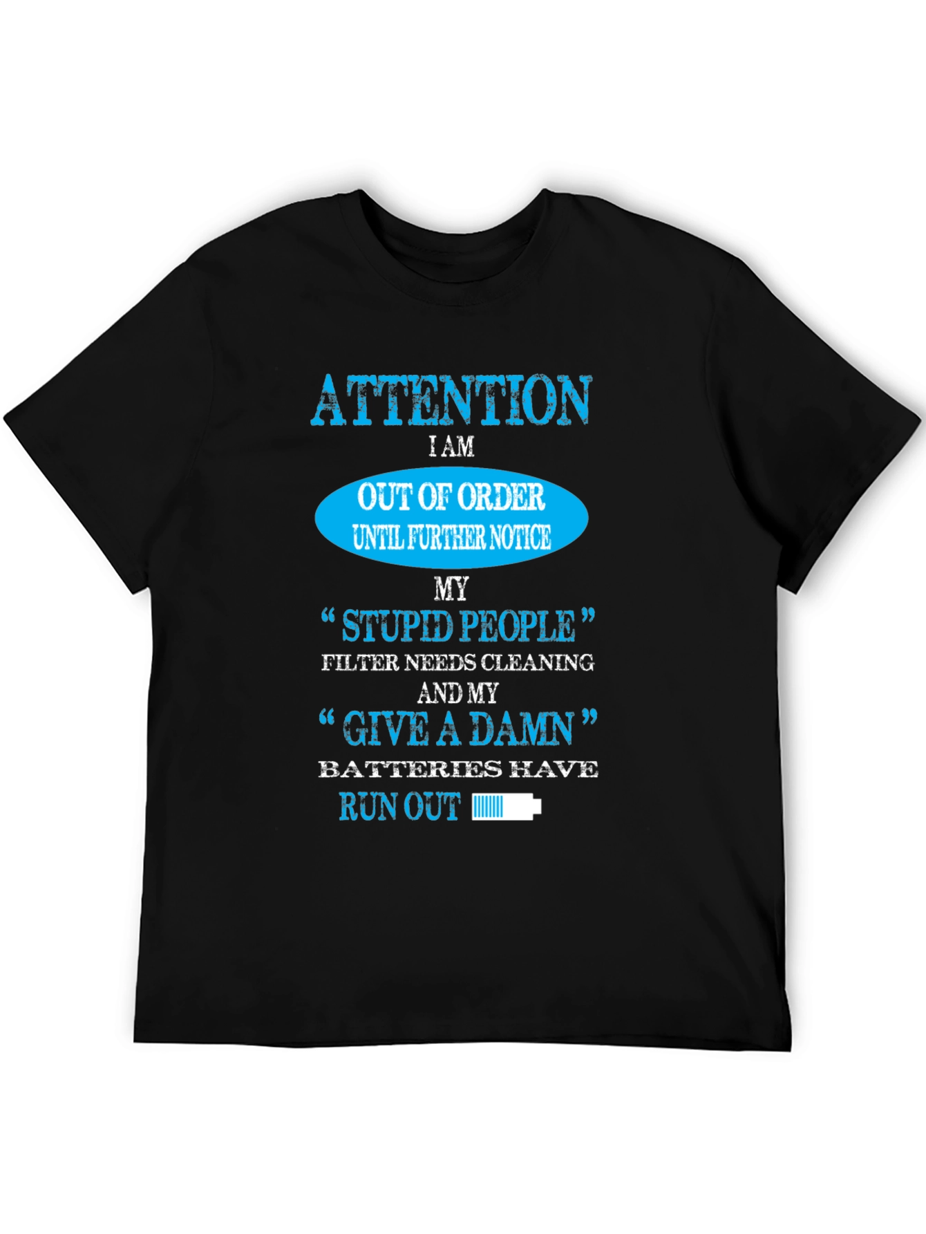 Attention Out of Order Funny Graphic T-Shirt