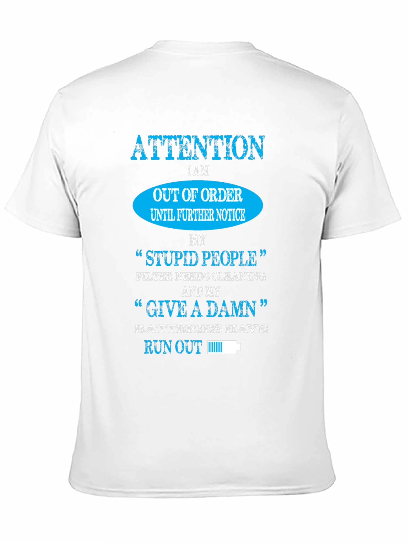 Attention Out of Order Funny Graphic T-Shirt