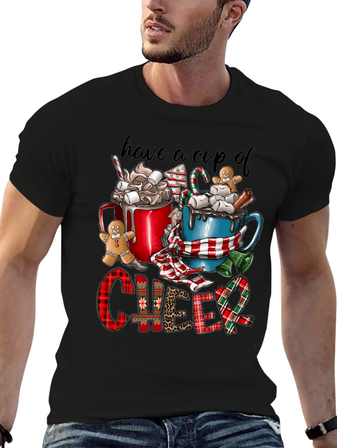 Have a Cup of Cheer Festive Graphic T-Shirt