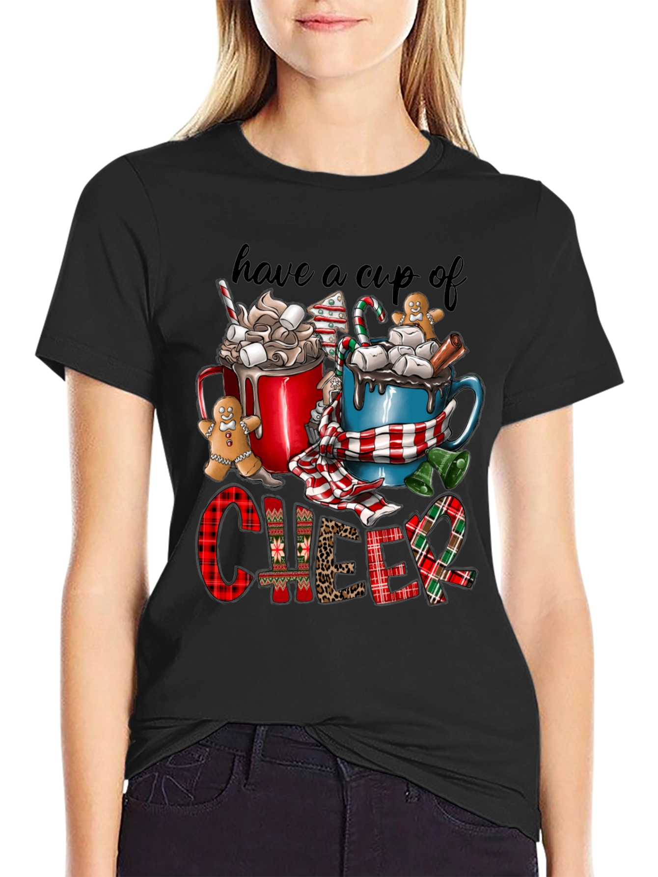 Have a Cup of Cheer Festive Graphic T-Shirt