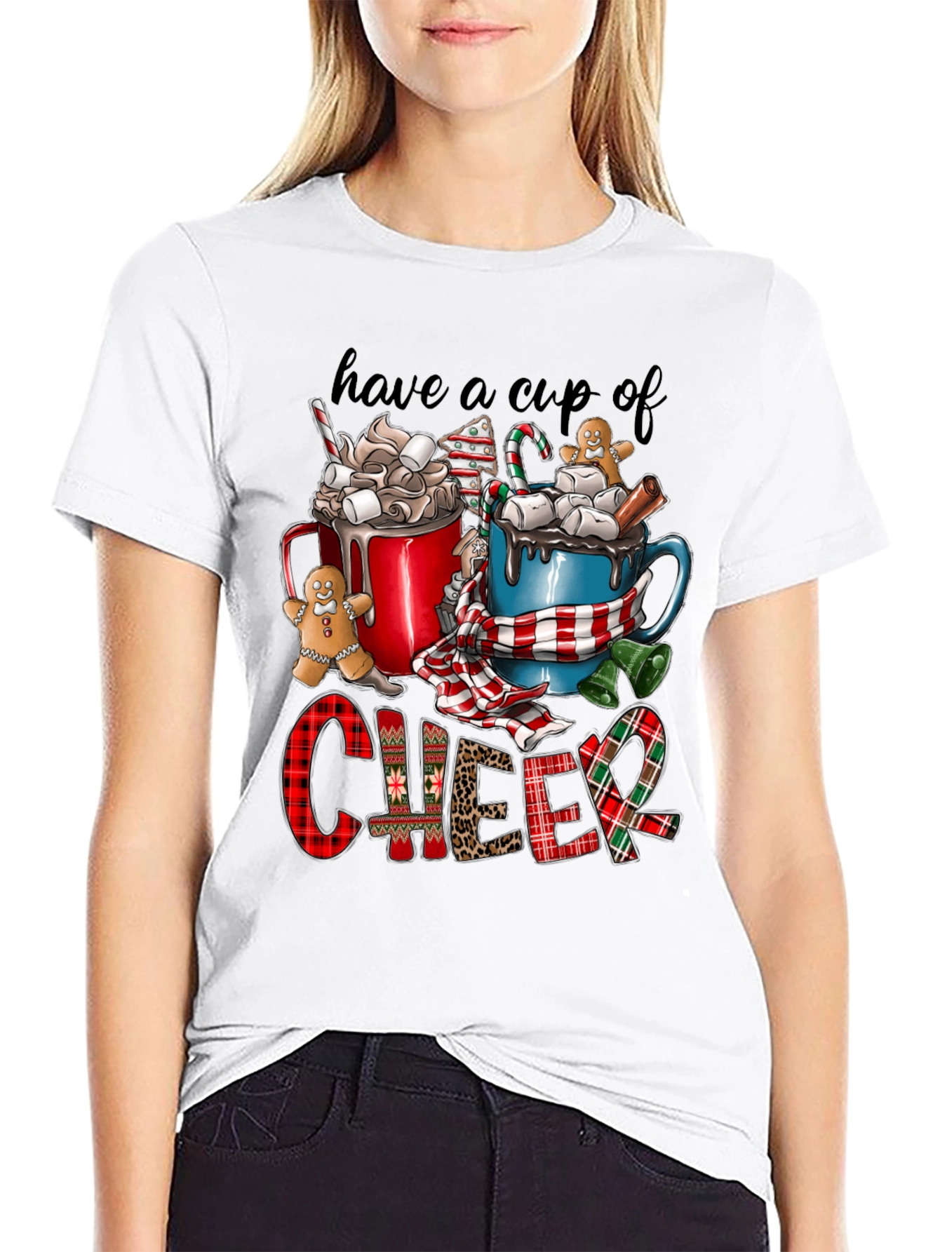 Have a Cup of Cheer Festive Graphic T-Shirt