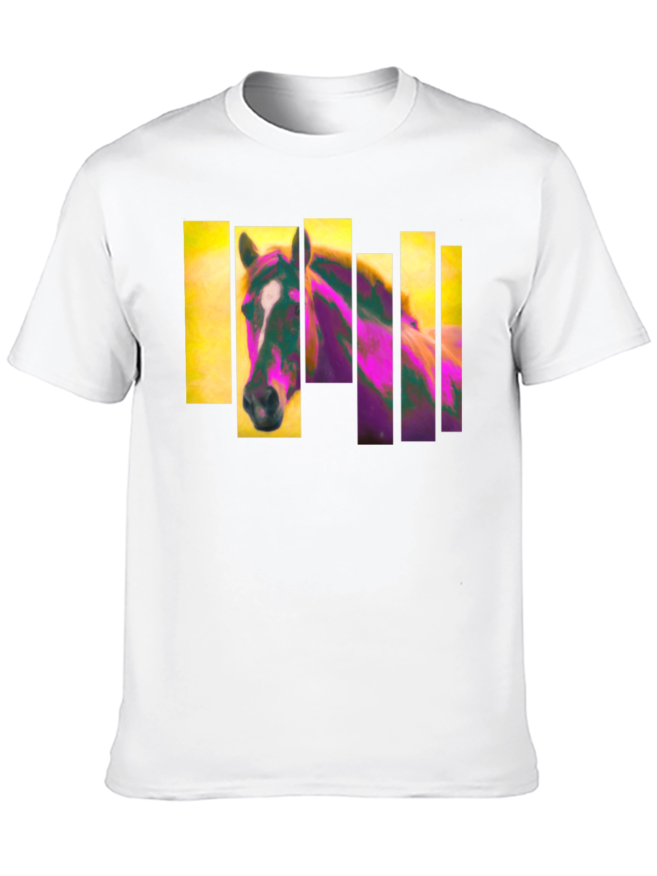 Abstract Horse Graphic Black T-Shirt