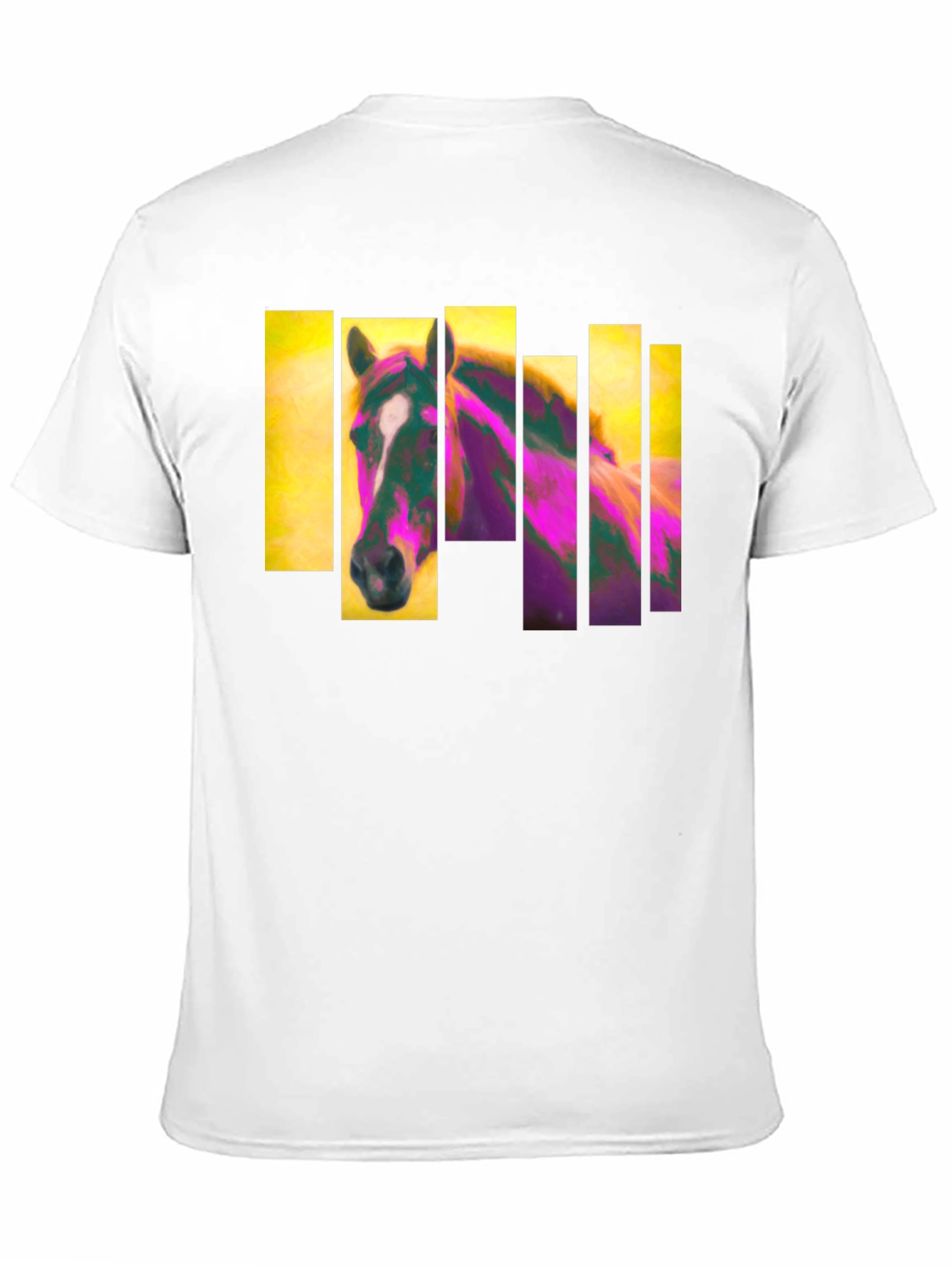 Abstract Horse Graphic Black T-Shirt