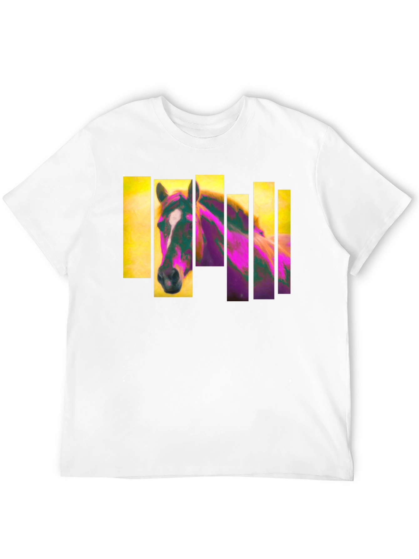 Abstract Horse Graphic Black T-Shirt