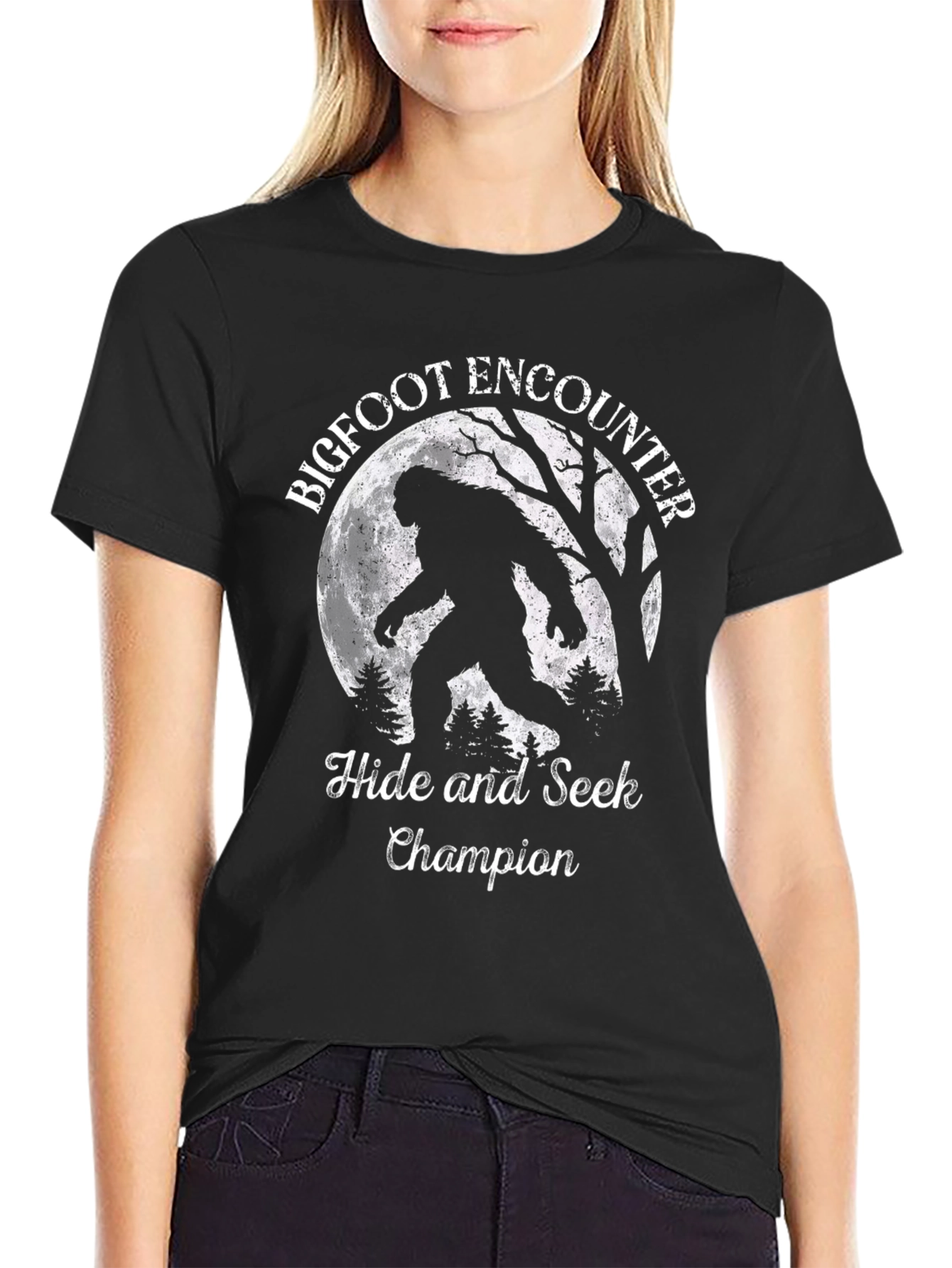 Bigfoot Encounter Hide & Seek Champion T-Shirt