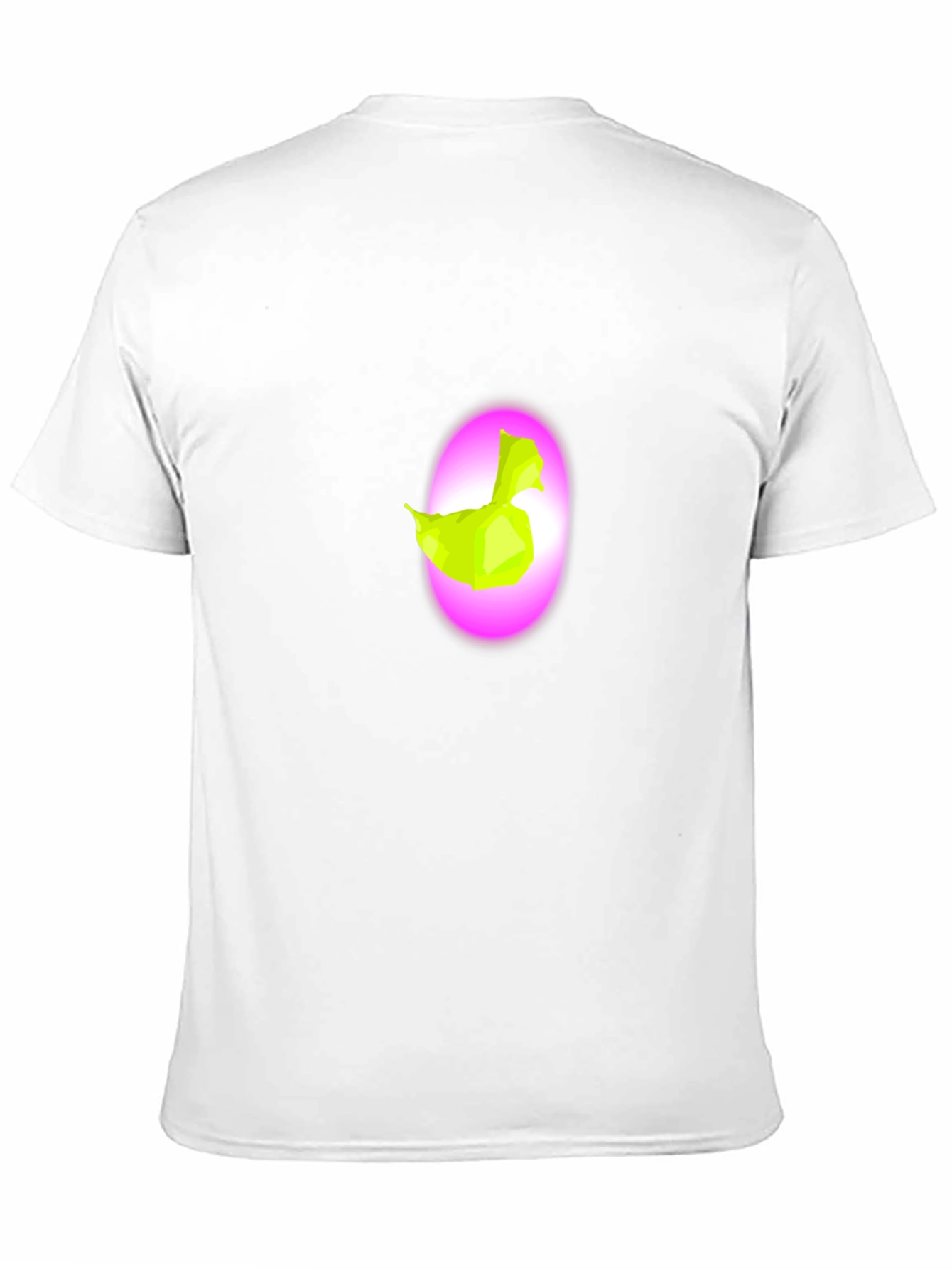 Abstract Neon Duck Graphic Black T-Shirt