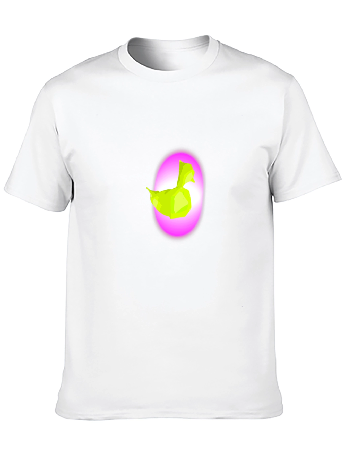 Abstract Neon Duck Graphic Black T-Shirt