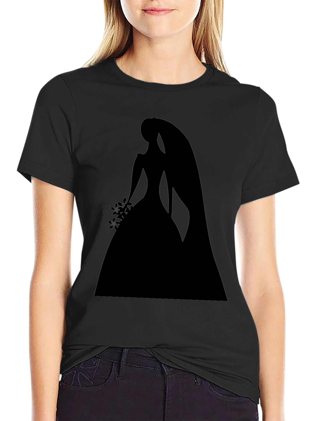 Bridal Silhouette Graphic Tee - Black