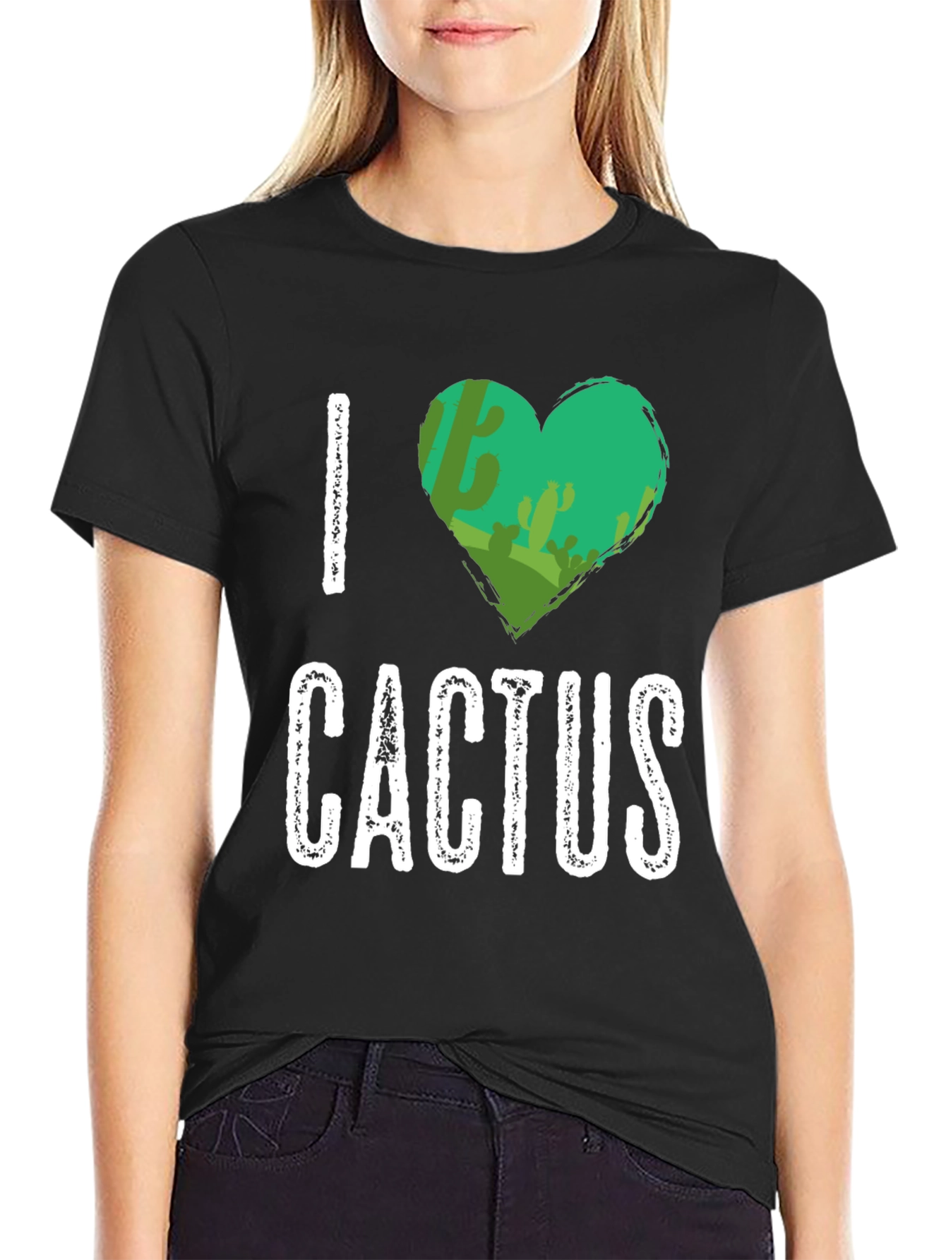 I Heart Cactus Graphic T-Shirt
