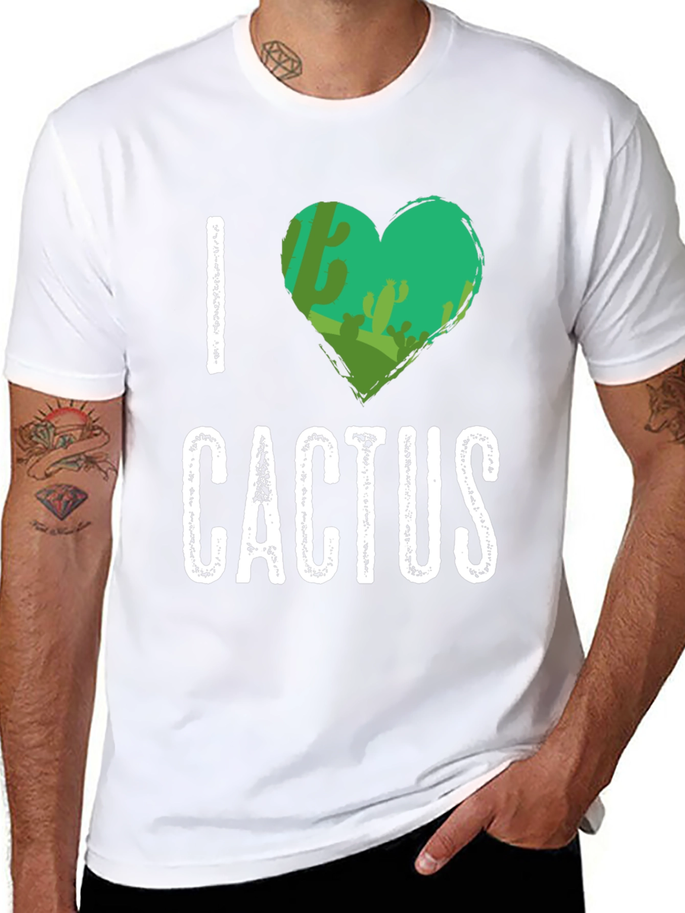 I Heart Cactus Graphic T-Shirt