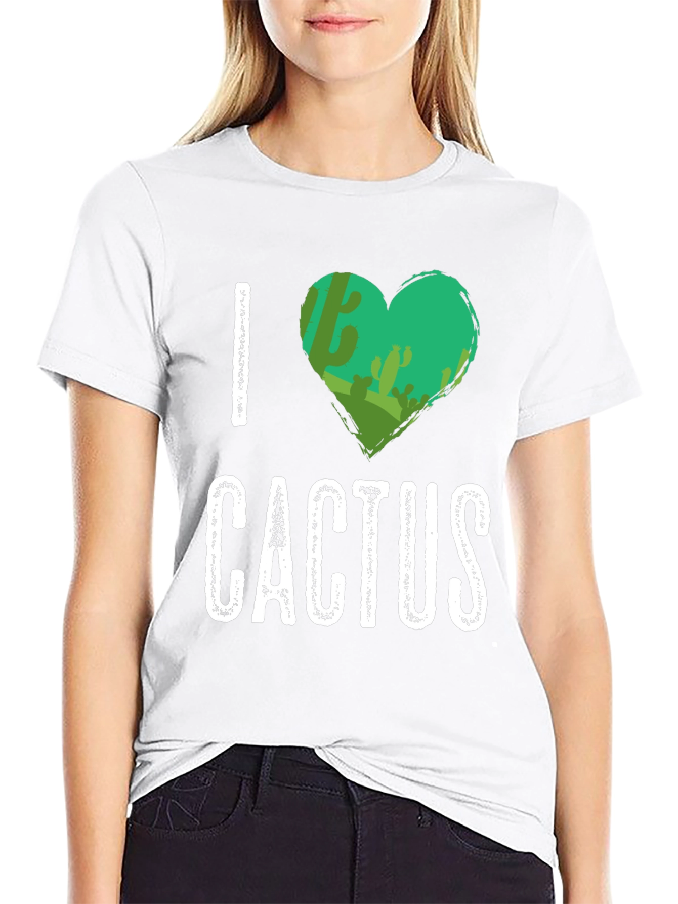 I Heart Cactus Graphic T-Shirt