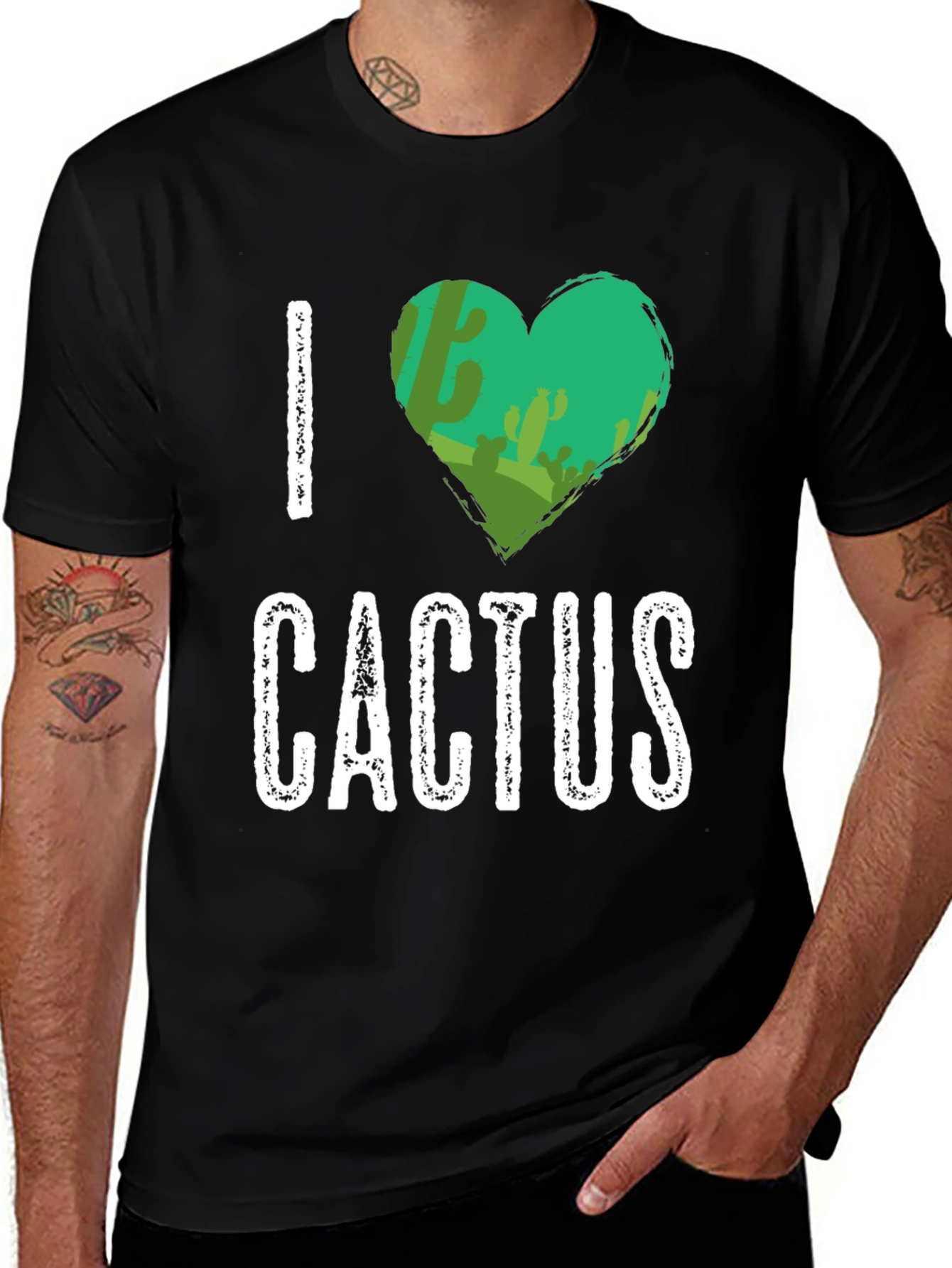 I Heart Cactus Graphic T-Shirt