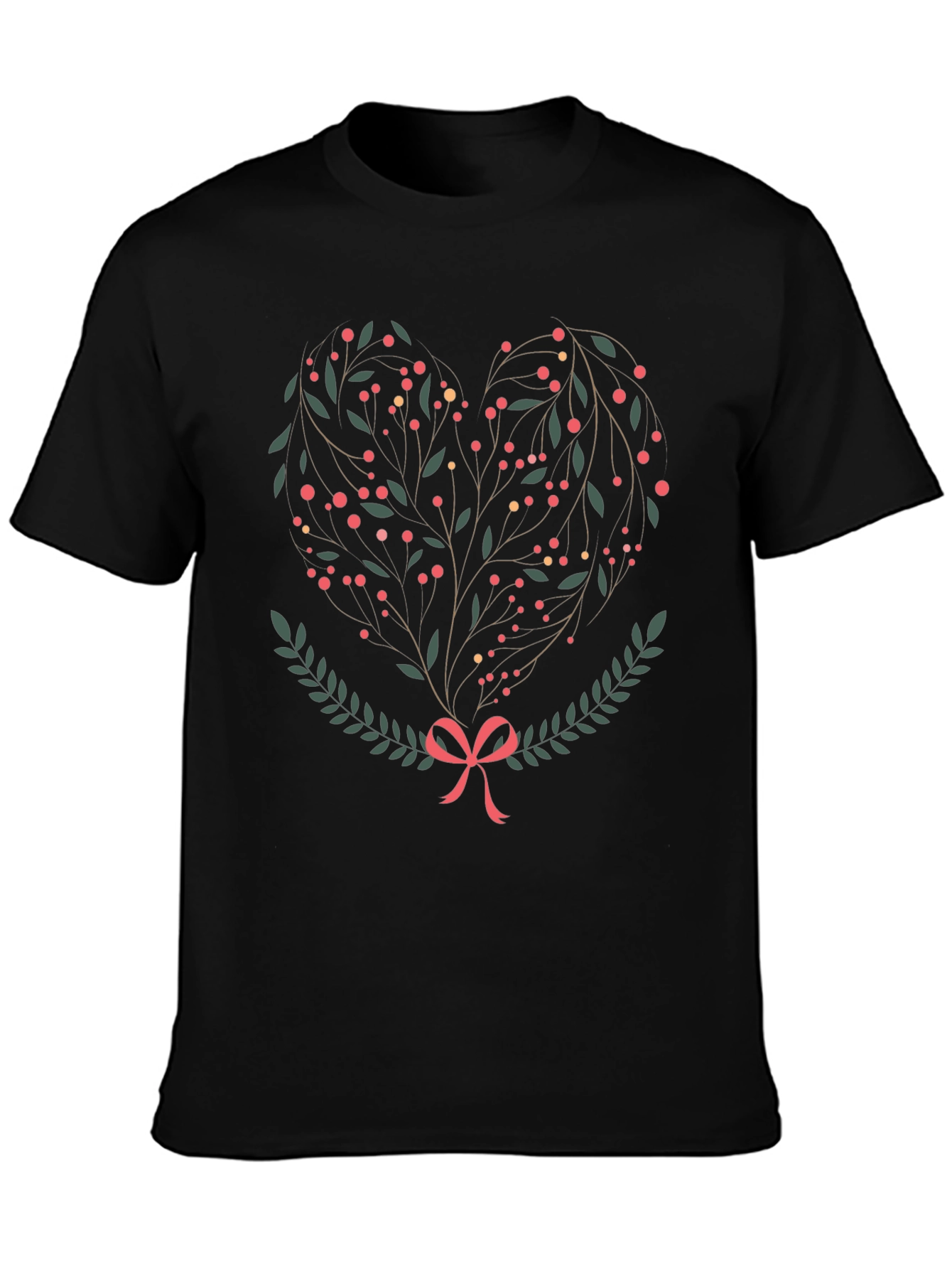 Heart of Berries Graphic Tee - Black