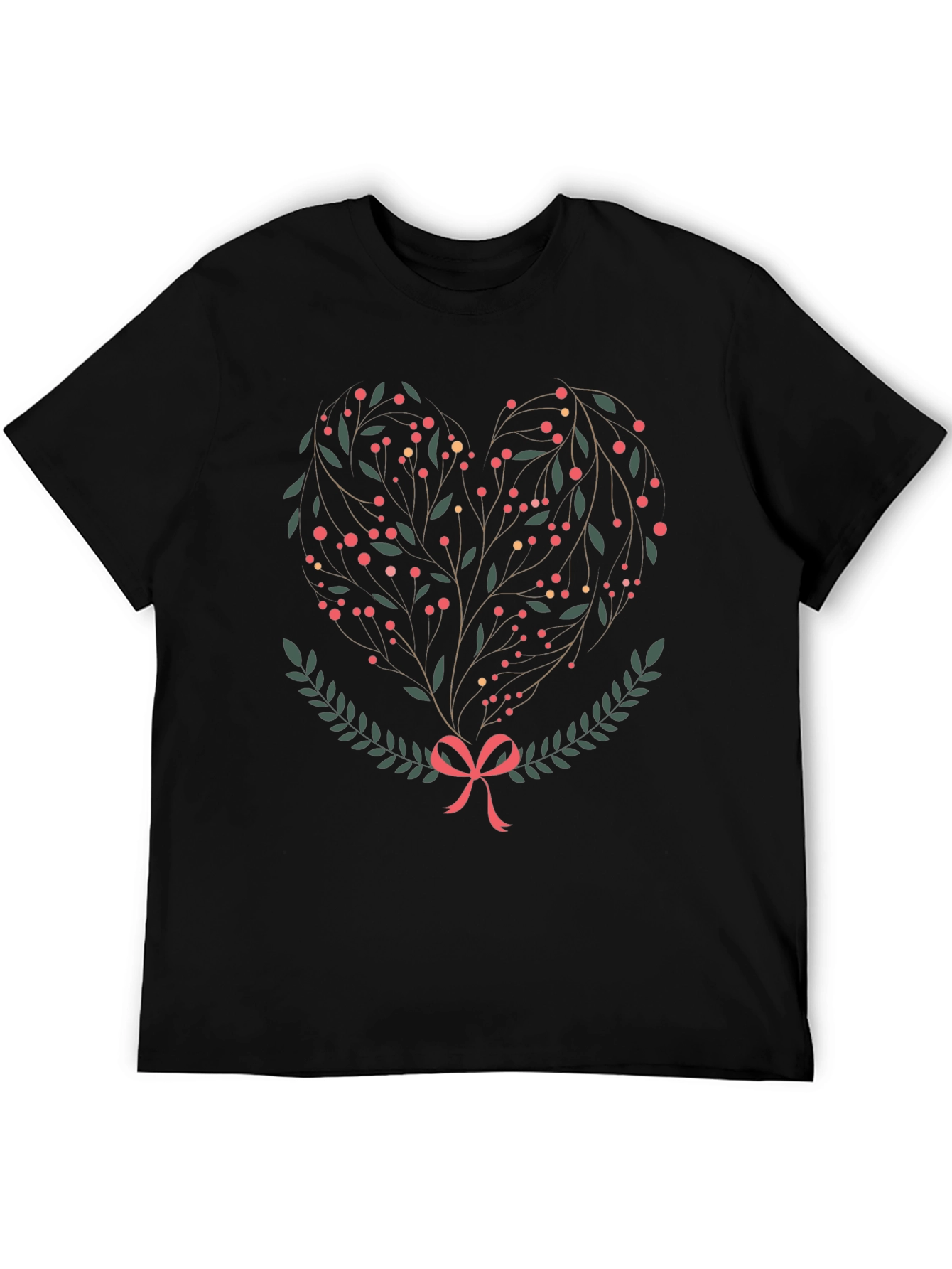 Heart of Berries Graphic Tee - Black