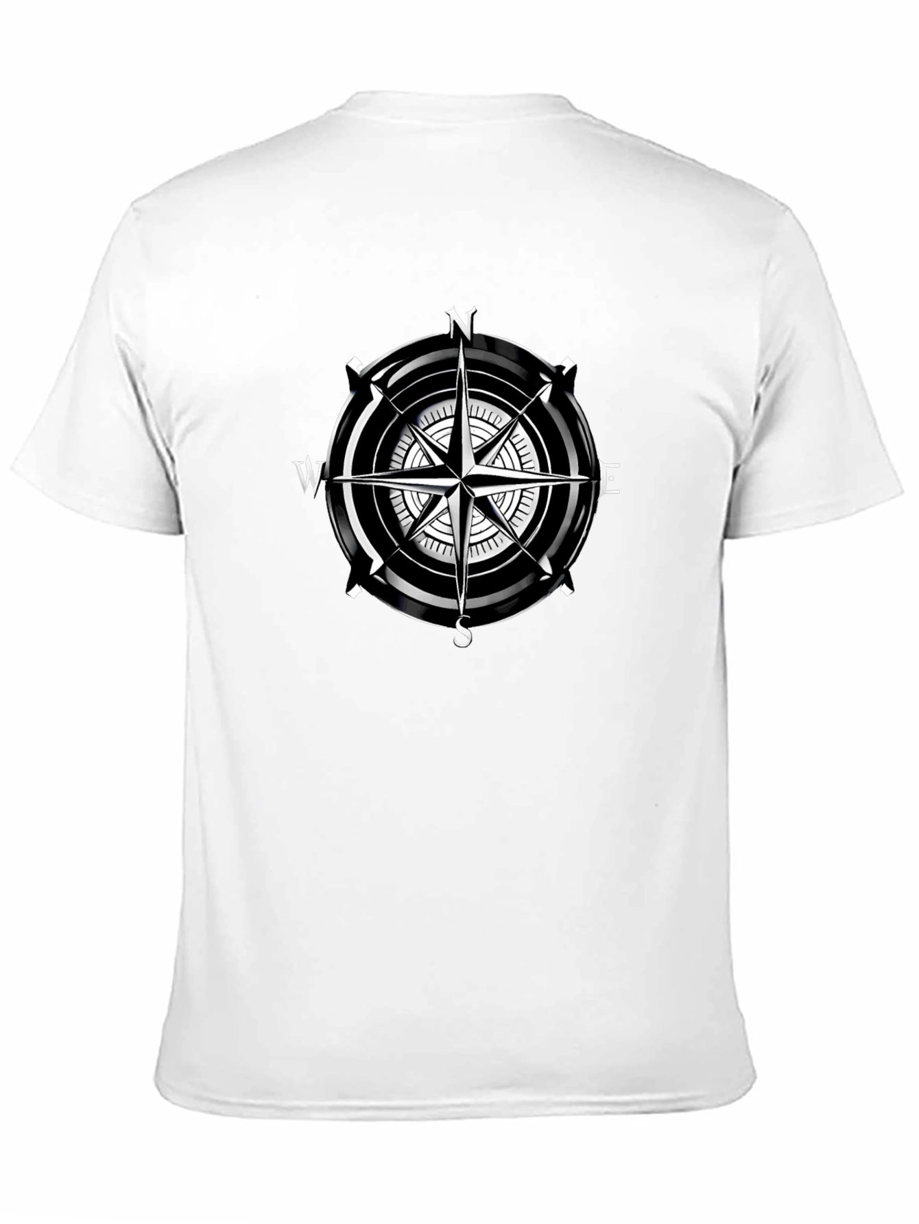 Compass Rose Graphic Black T-Shirt