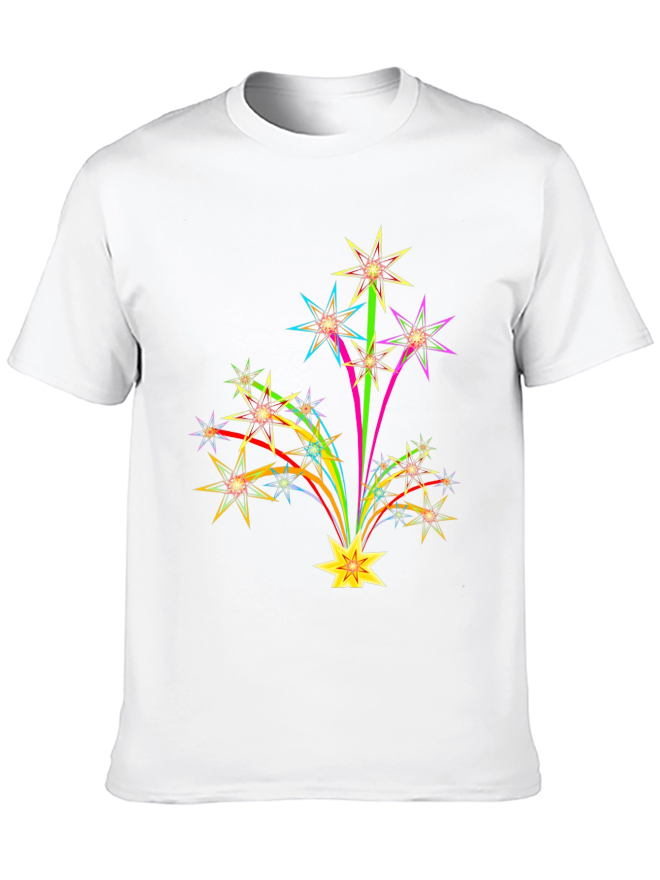 Starburst Graphic Print Black T-Shirt