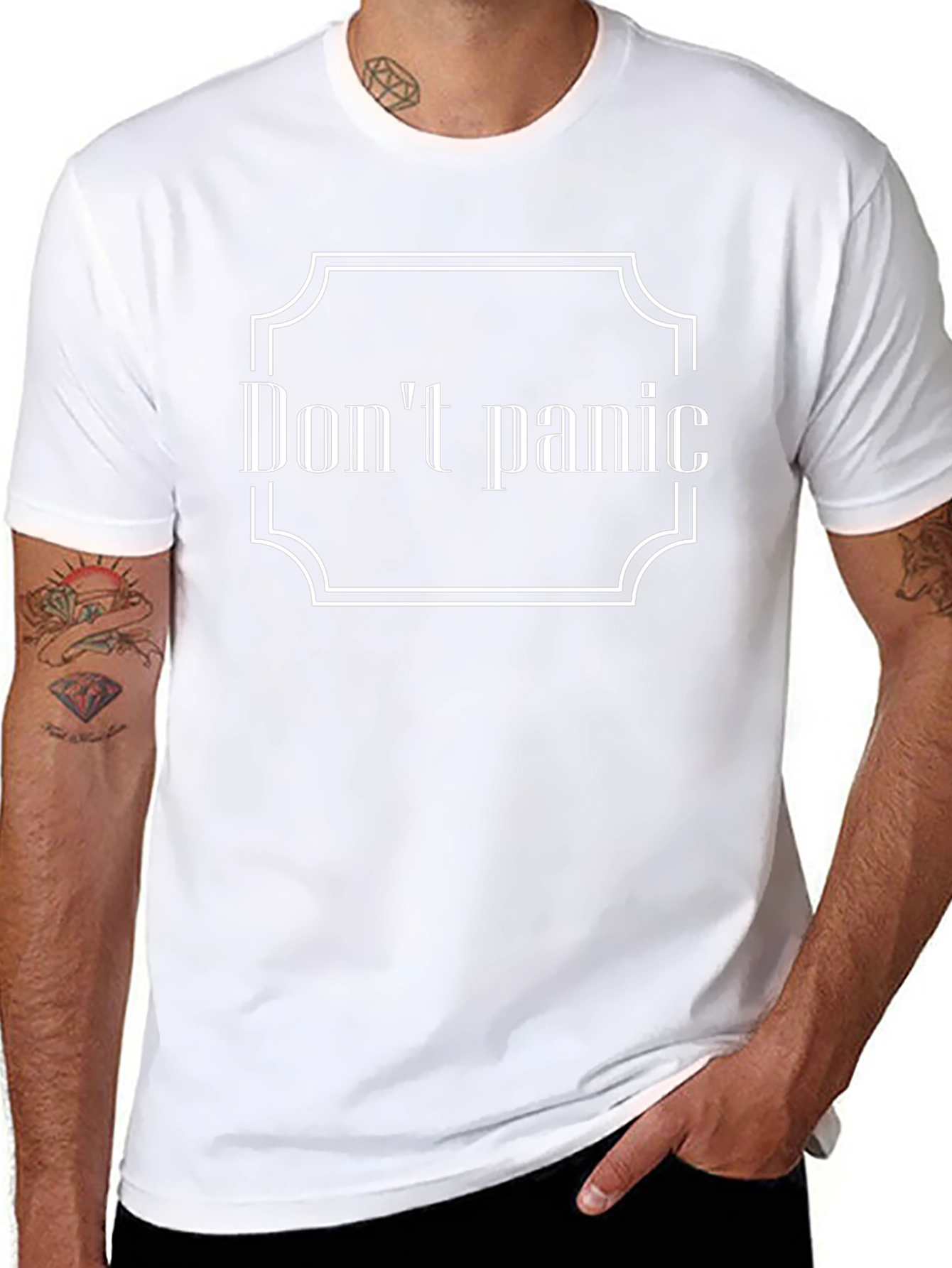 Dont Panic Graphic Tee - Black Short Sleeve