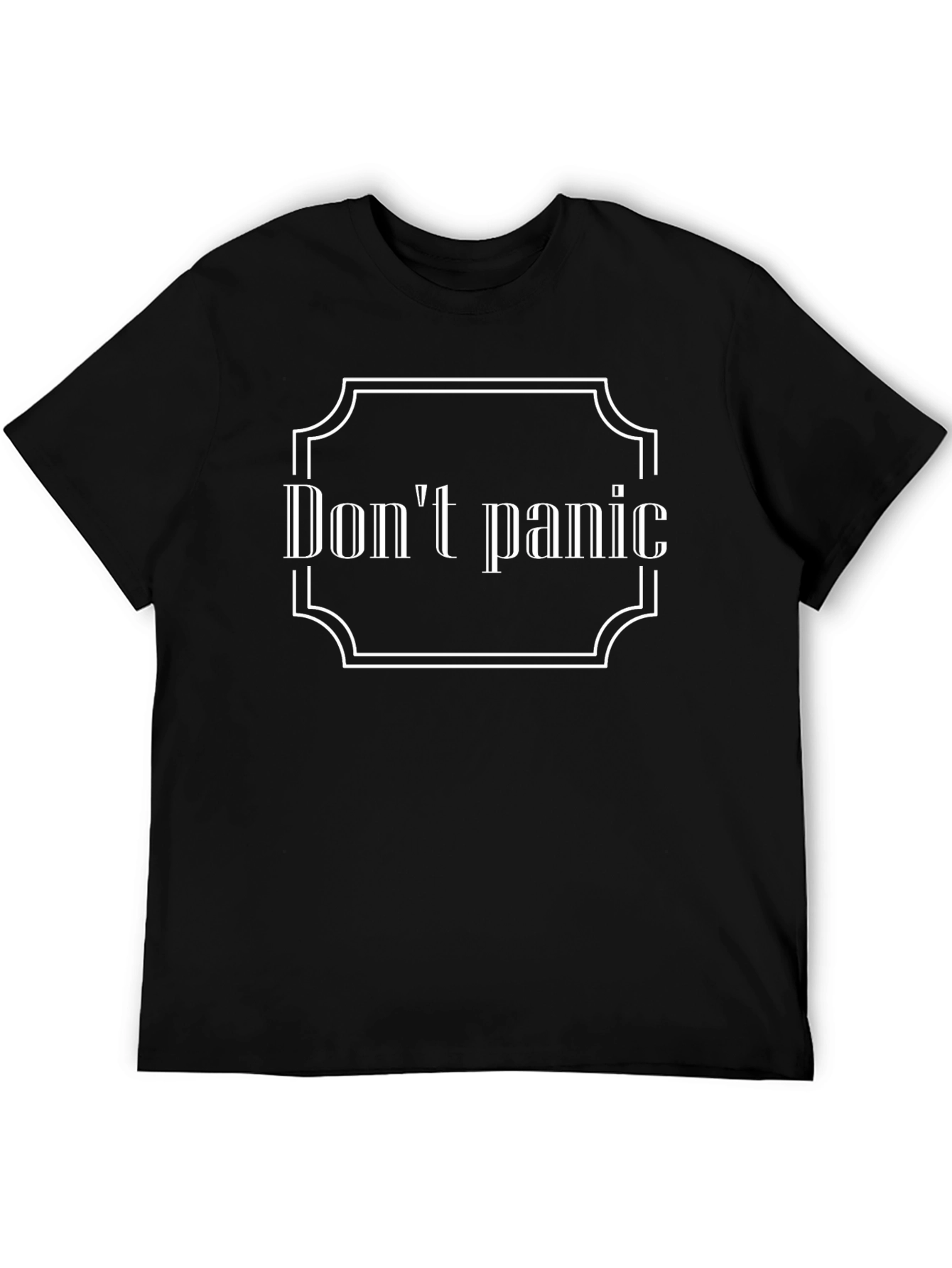 Dont Panic Graphic Tee - Black Short Sleeve