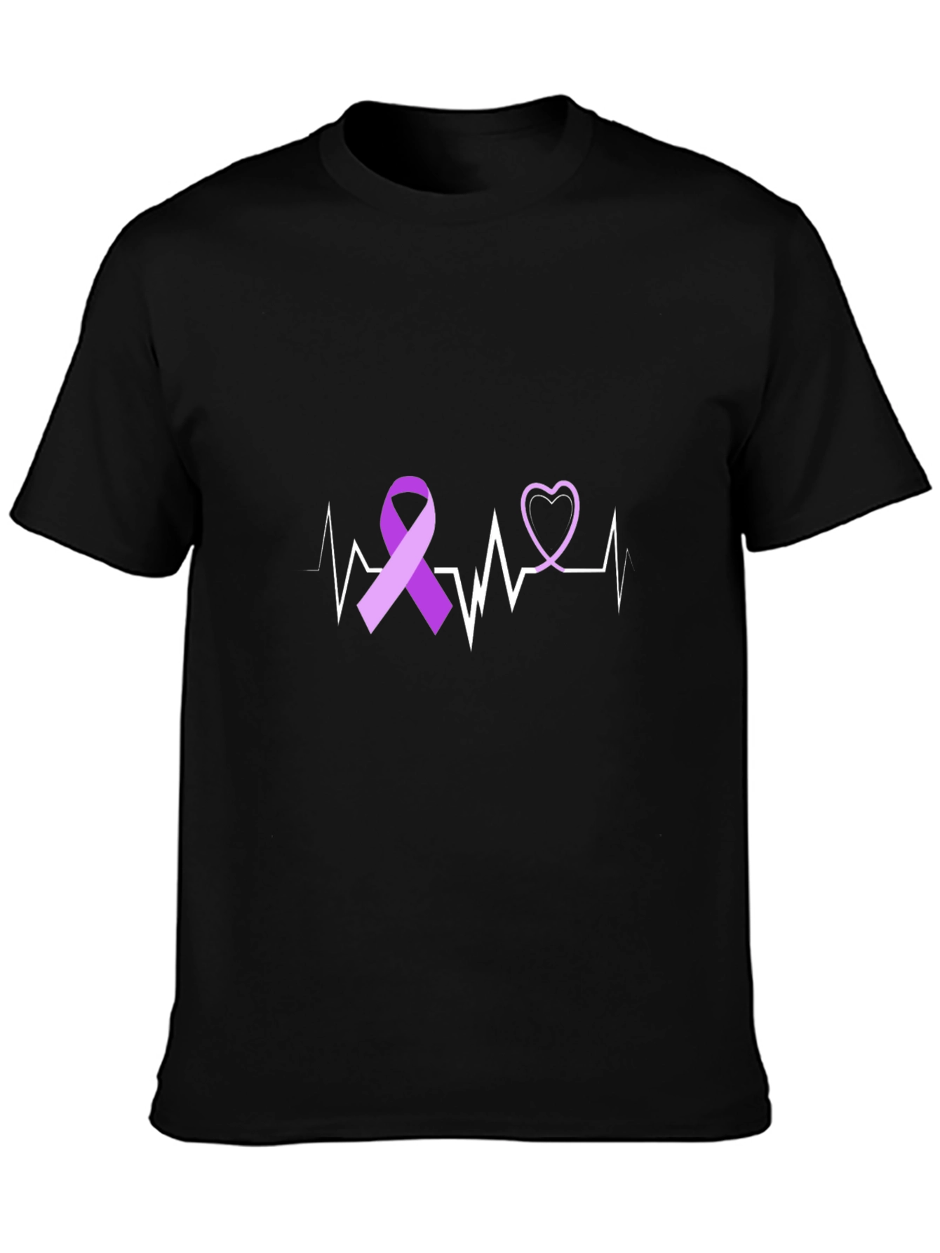 Purple Ribbon Heartbeat Awareness T-Shirt