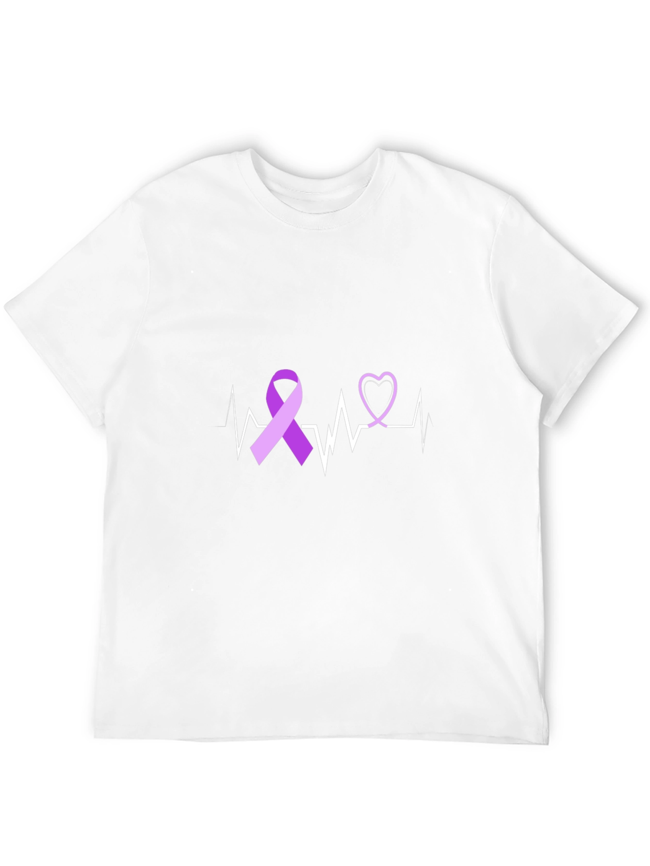 Purple Ribbon Heartbeat Awareness T-Shirt