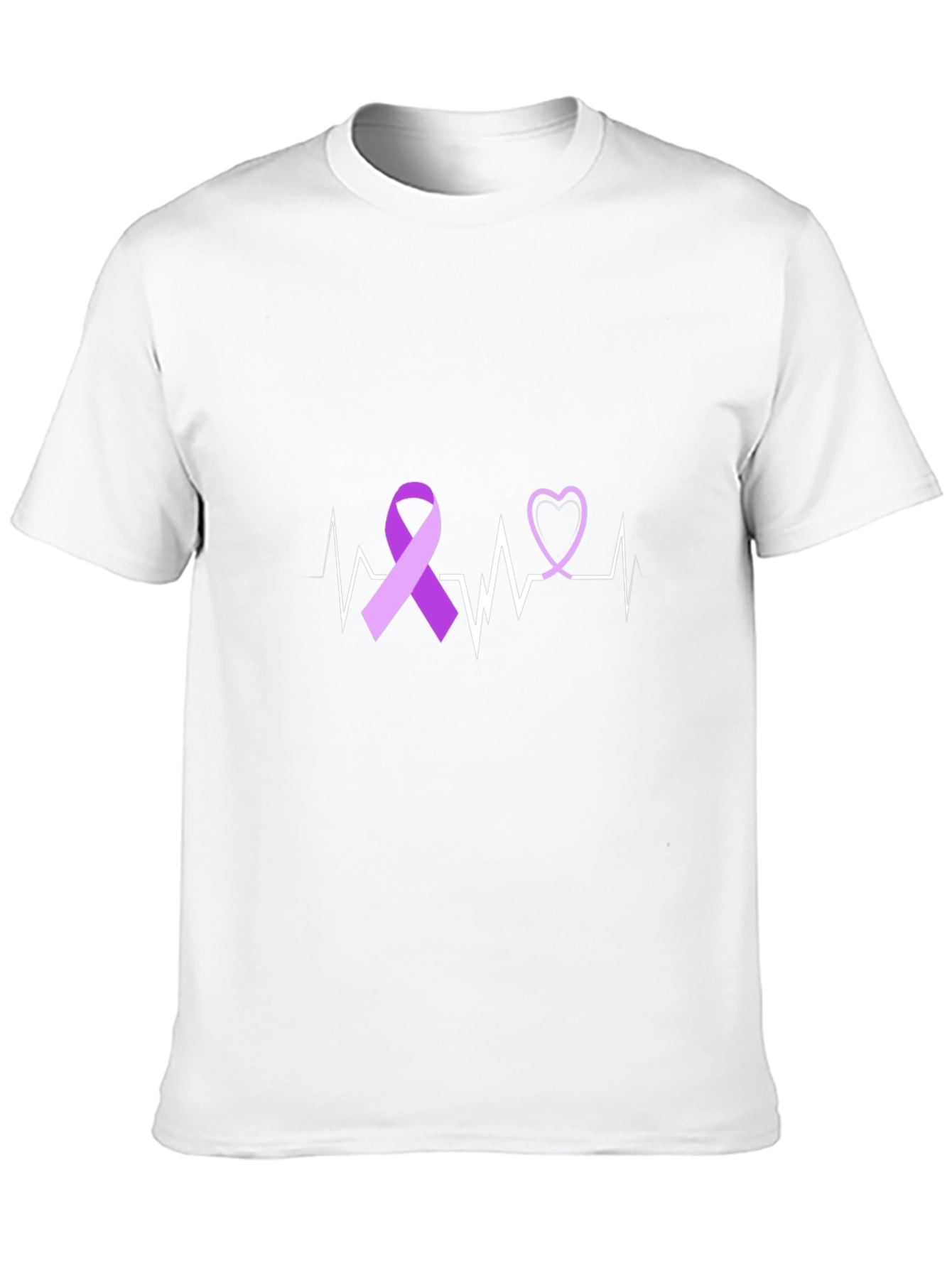 Purple Ribbon Heartbeat Awareness T-Shirt