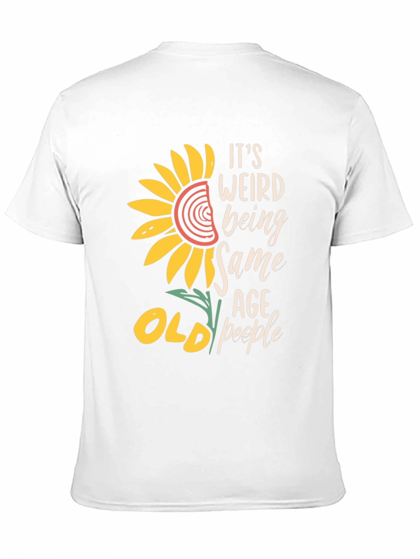 Funny Old People T-Shirt Sunflower Design