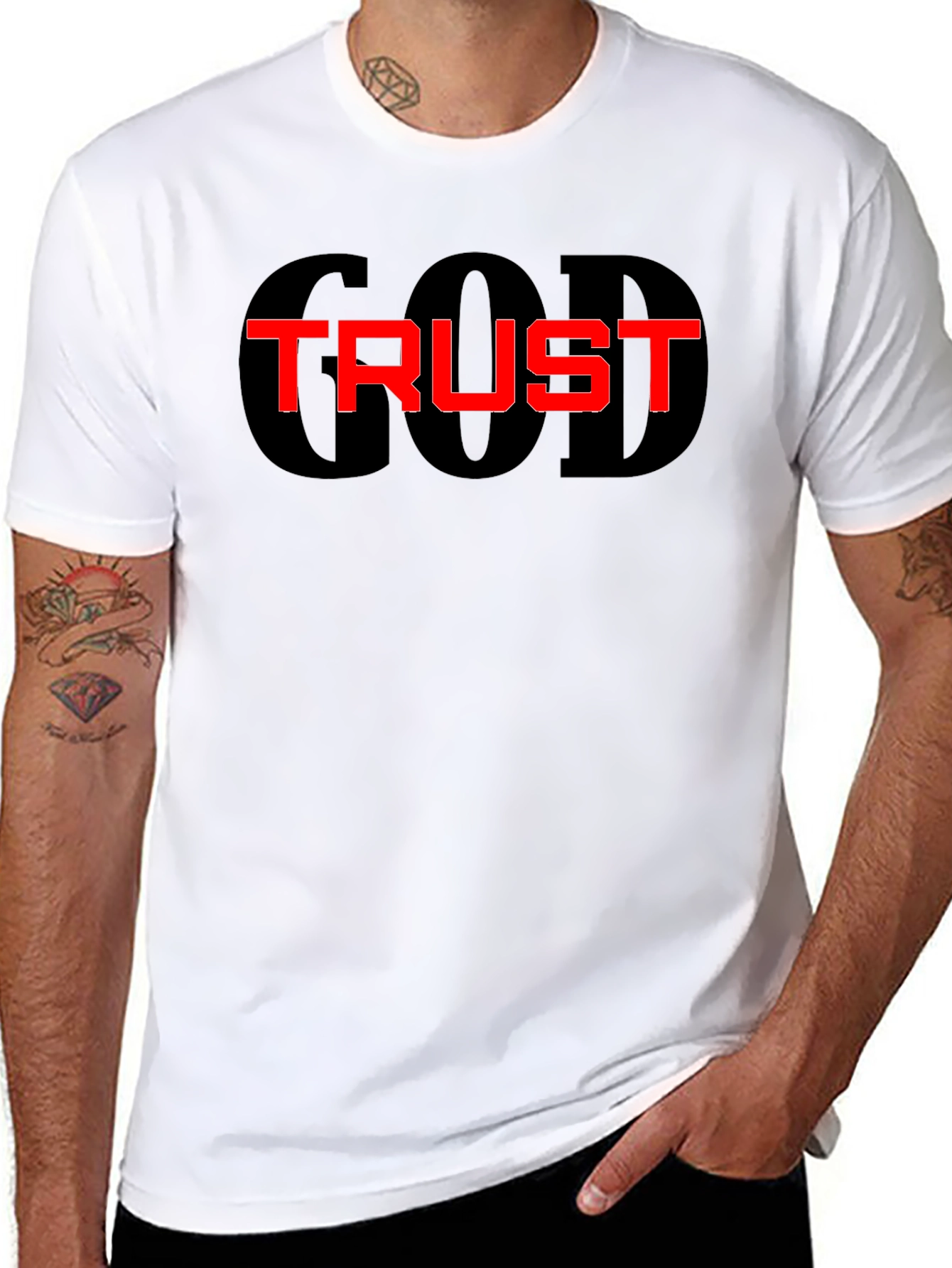Trust God Black Graphic Tee