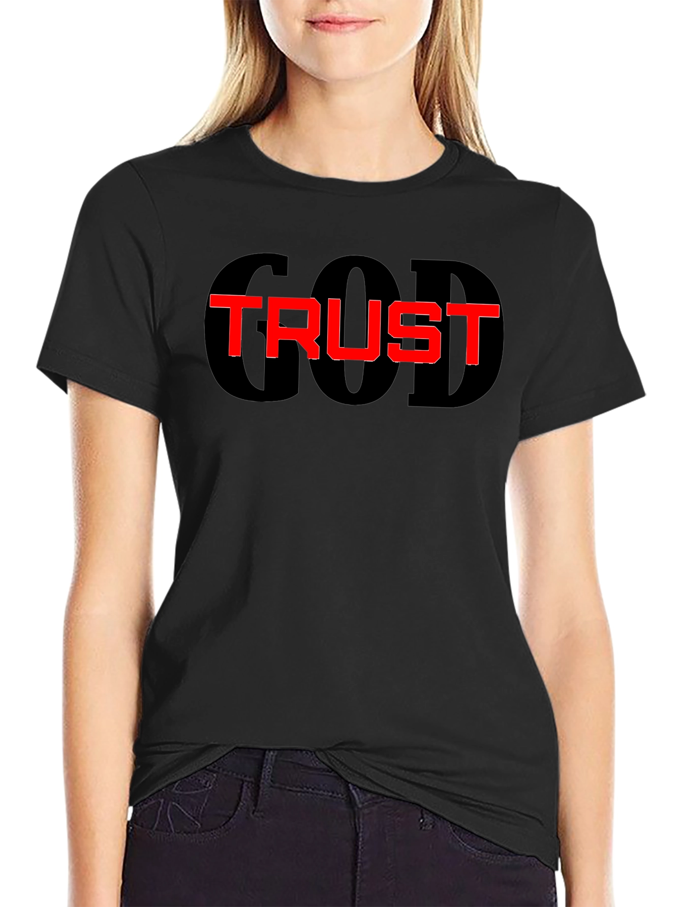 Trust God Black Graphic Tee