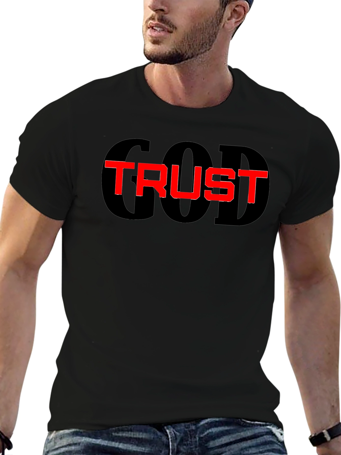Trust God Black Graphic Tee