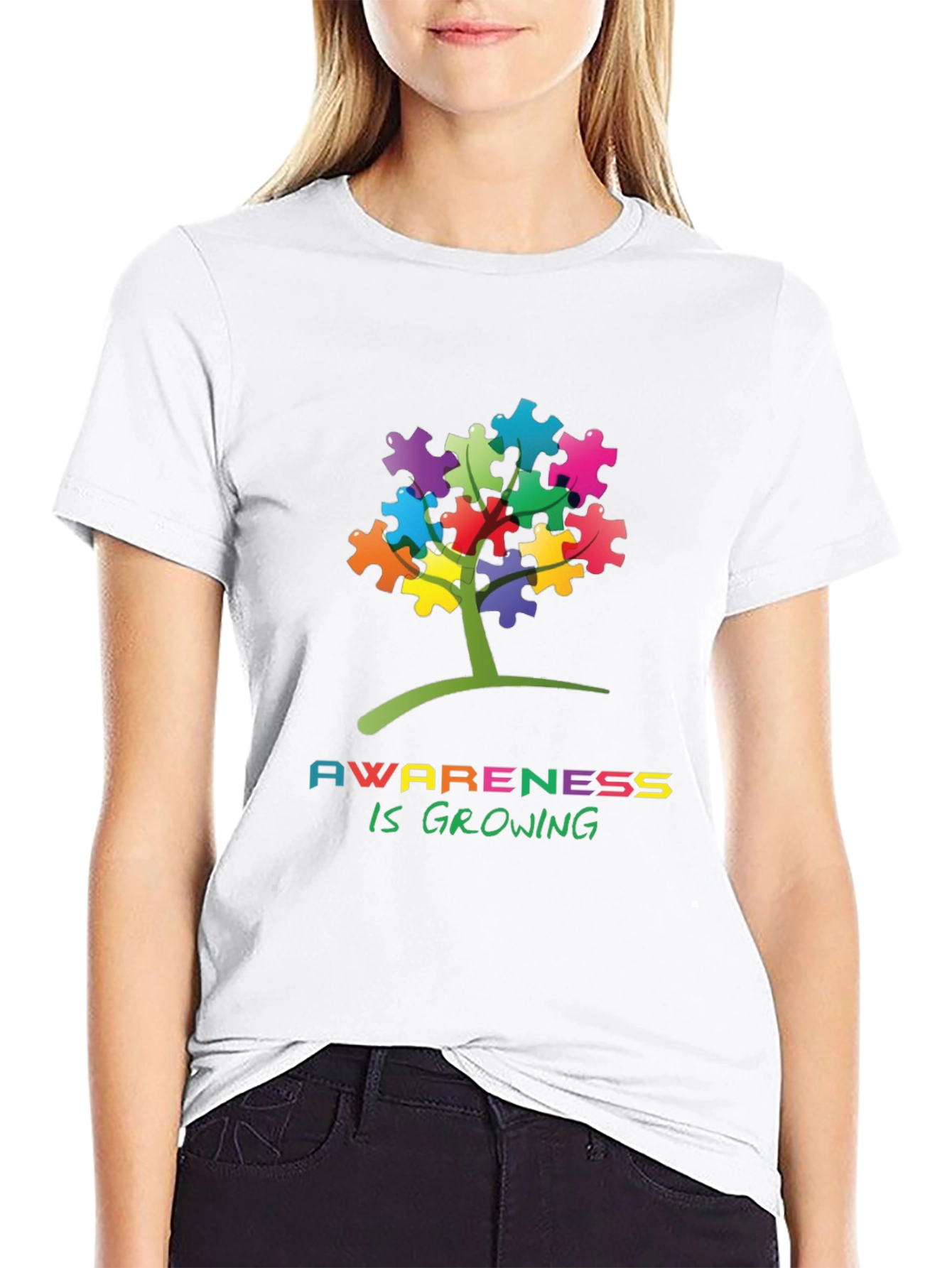 Autism Awareness Puzzle Tree T-Shirt