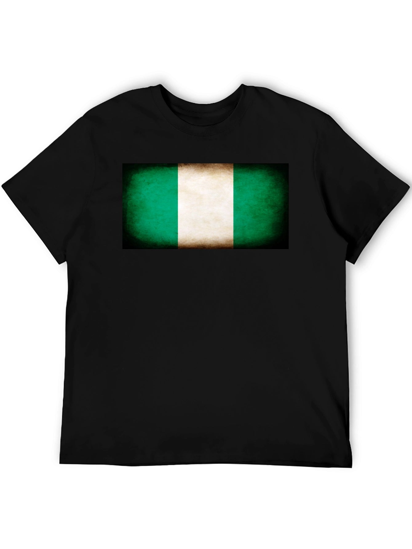 Nigeria Flag T-Shirt - Black Tee