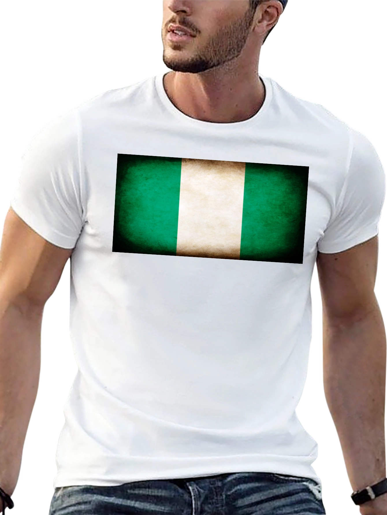 Nigeria Flag T-Shirt - Black Tee