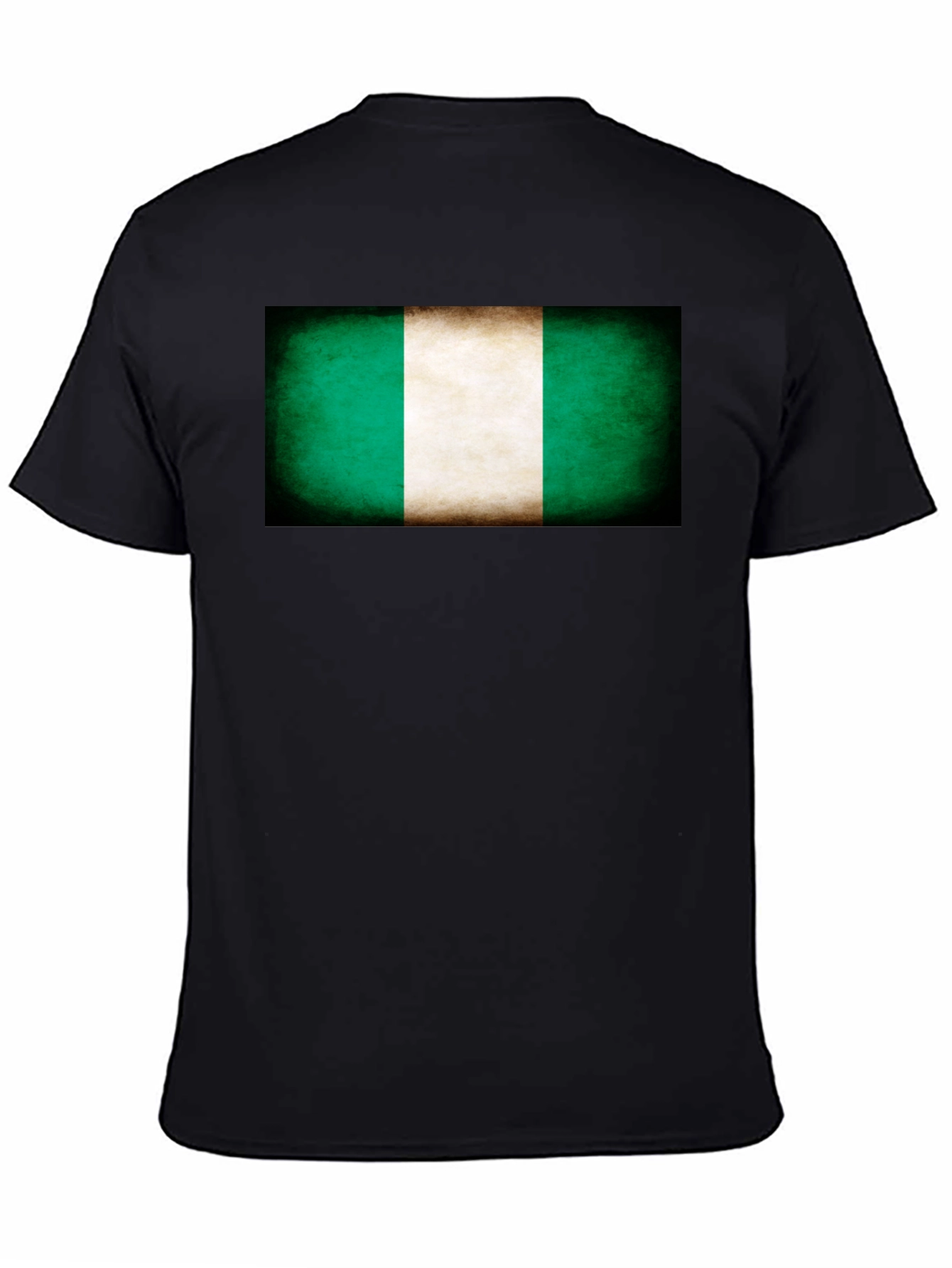 Nigeria Flag T-Shirt - Black Tee