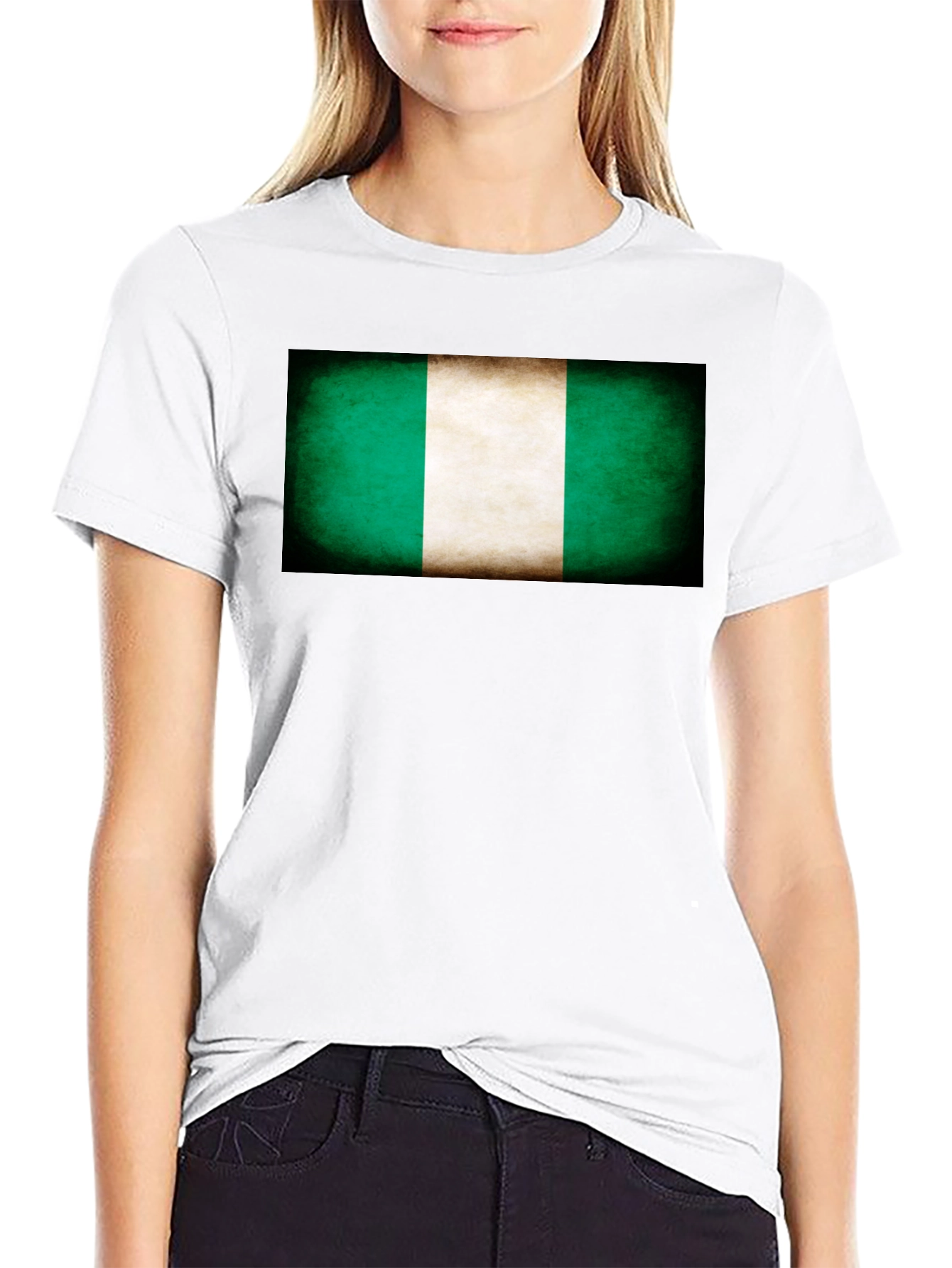 Nigeria Flag T-Shirt - Black Tee