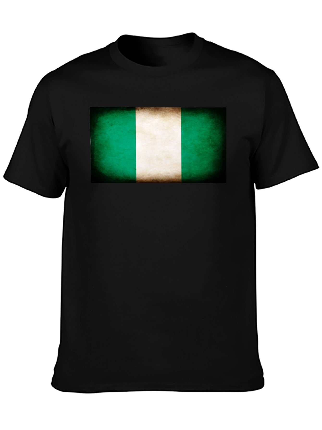 Nigeria Flag T-Shirt - Black Tee