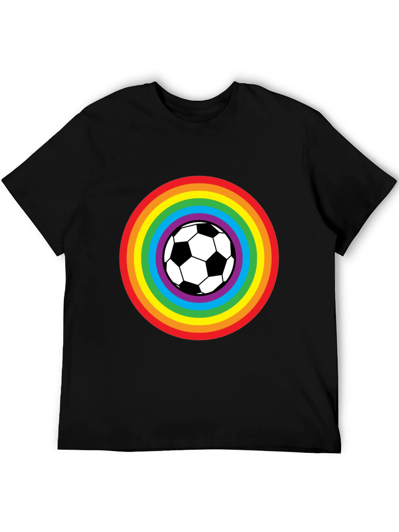 Rainbow Soccer Ball Graphic Tee