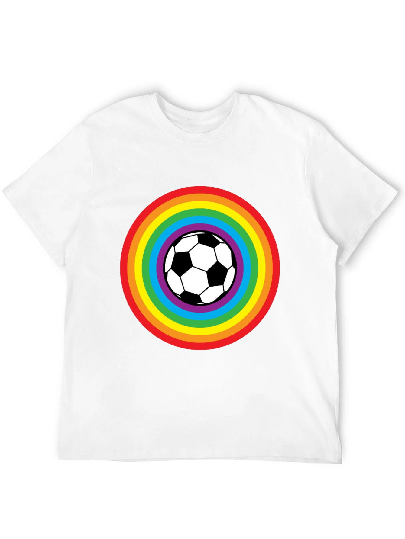 Rainbow Soccer Ball Graphic Tee