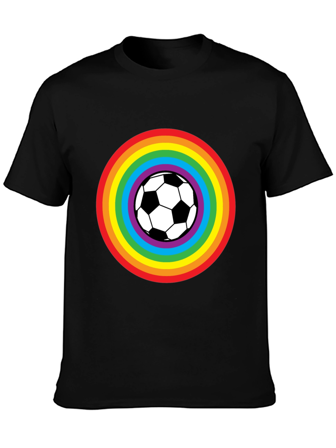 Rainbow Soccer Ball Graphic Tee