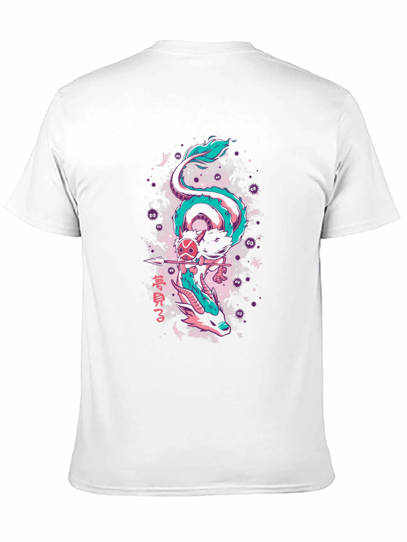 Anime Dragon Graphic T-Shirt - Black