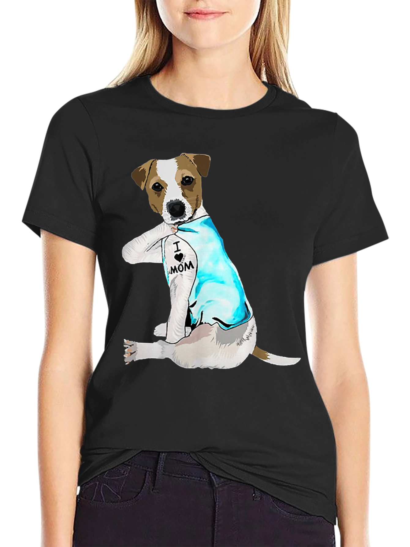 I Heart Mom Dog Tattoo T-Shirt